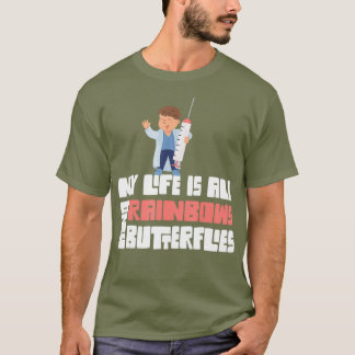 T-shirt Phlebotomiste Phlebotomie Rainbows et papillons