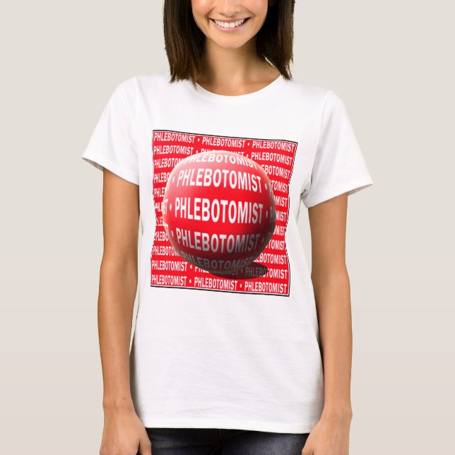 T-SHIRT PHLÉBOTOMISTE SPHÈRE GOUTTE SANGUINE (Devant)