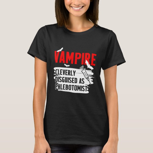 T-shirt Phlebotomiste Vampire Phlebotomie Technicien 1 (Devant)