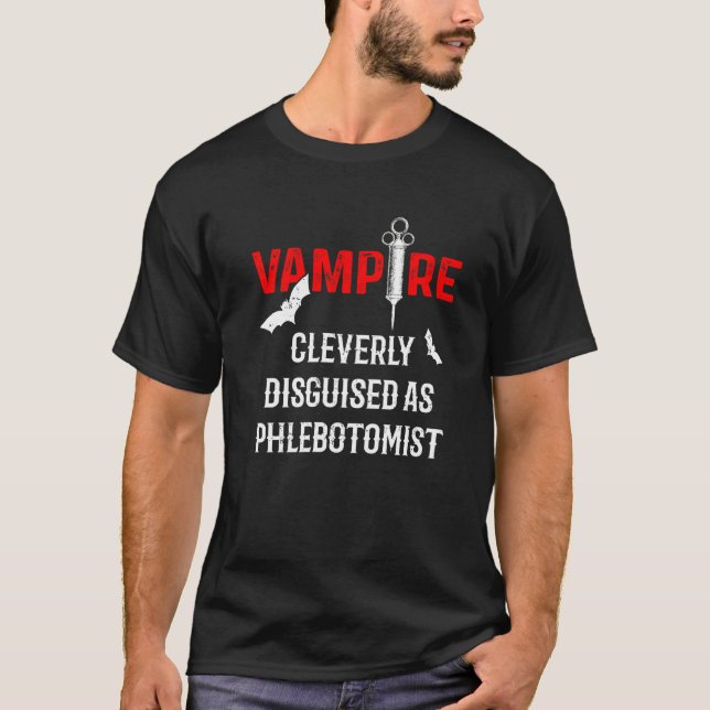 T-shirt Phlebotomiste Vampire Phlebotomie Technicien 1 (Devant)