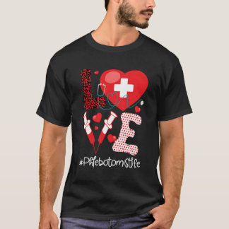 T-shirt Phlebotomiste Vie Stethoscope Il Médicale Phleboto