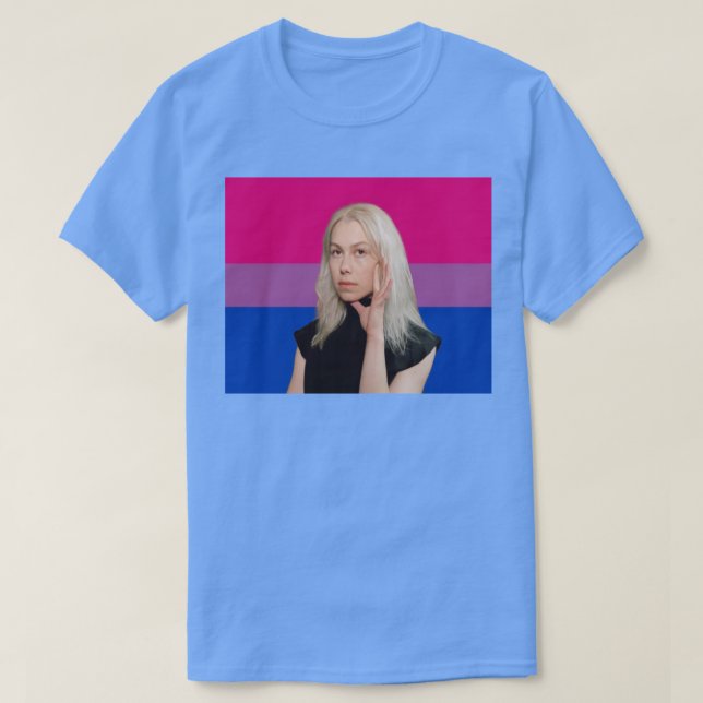 T-shirt Phoebe Bridgers Bisexual Pride Drapeau (Design devant)