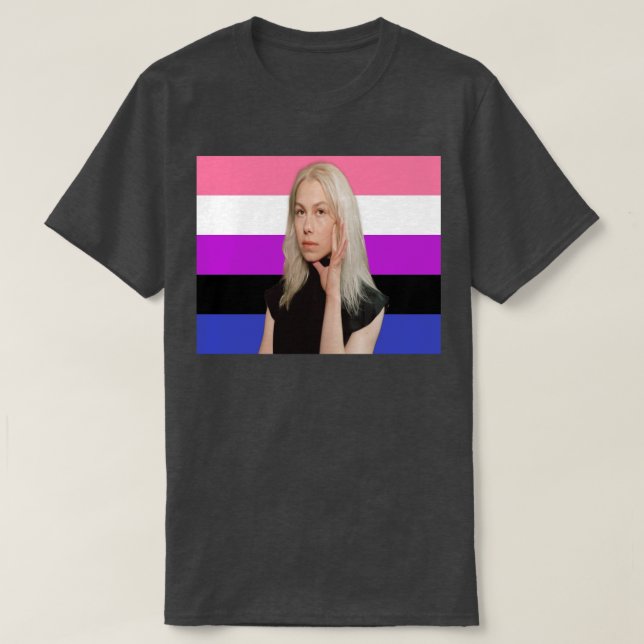 T-shirt Phoebe Bridgers Genderfluide Fierté Drapeau (Design devant)