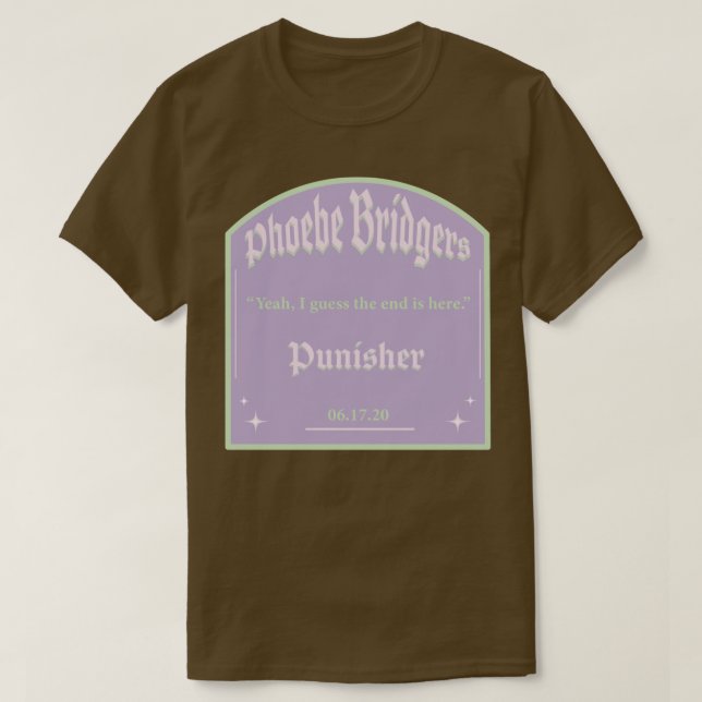 T-shirt Phoebe Bridgers Grave violet (Design devant)