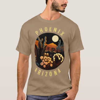T-shirt Phoenix Arizona Desert At Night Painting3