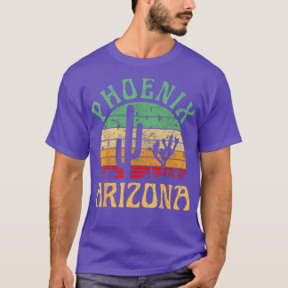 T-shirt Phoenix Arizona Desert Cactus Retro Sunset Outdoor