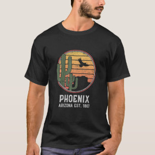 T-shirt Phoenix Arizona Retro Cactus Et Sun