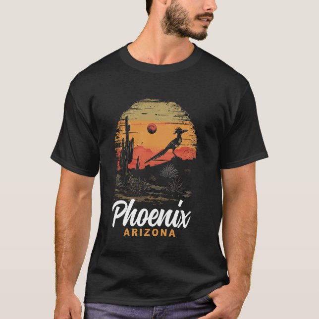 T-shirt Phoenix Arizona Roadrunner Desert Vibes Vintage (Devant)