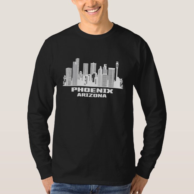 T-shirt Phoenix Arizona Skyline American Cityscape America (Devant)