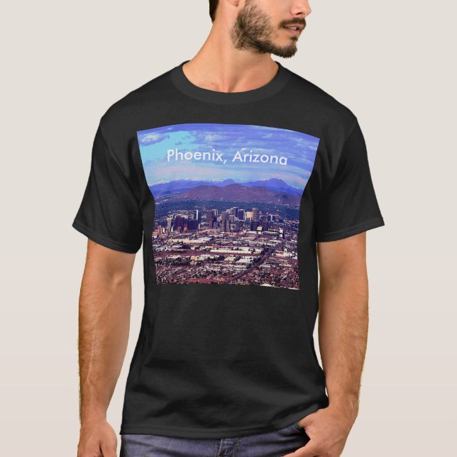 T-shirt Phoenix Arizona Skyline en journée (Devant)