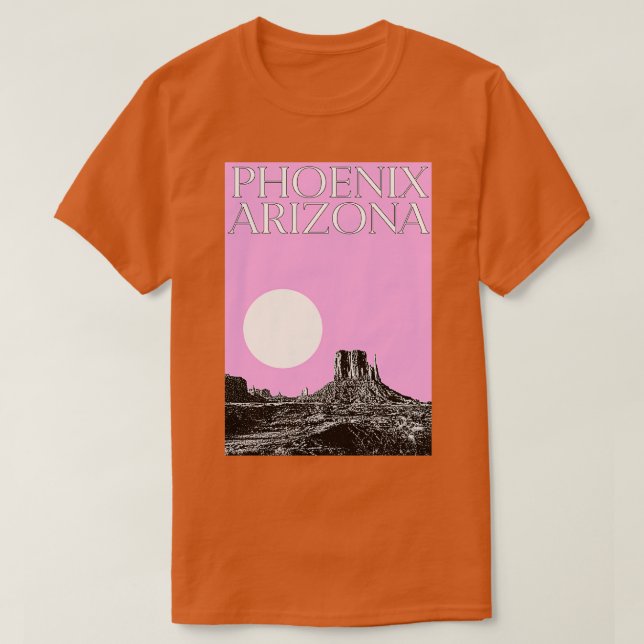 T-shirt Phoenix Artizona City Typographie (Design devant)