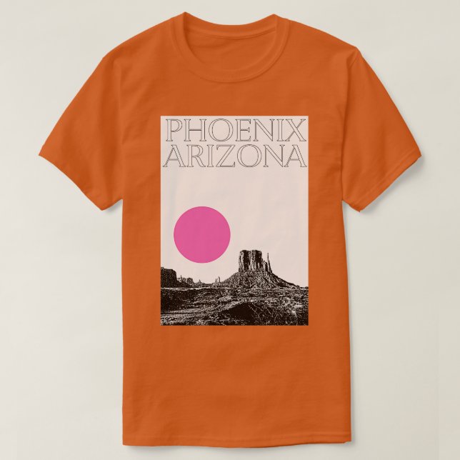 T-shirt Phoenix Artizona City Typographie (Design devant)