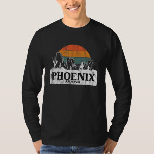 T-shirt Phoenix AZ Arizona Coucher de soleil vintage cactu