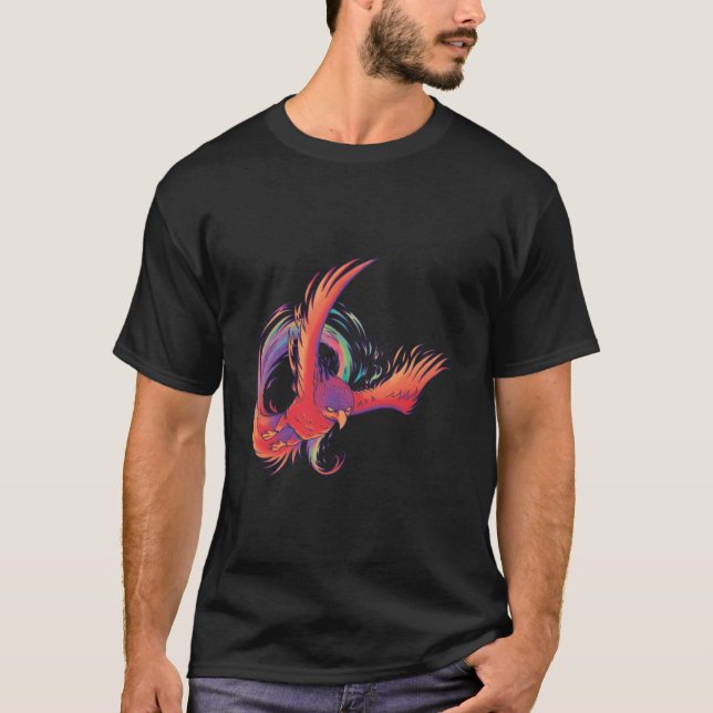 T-shirt Phoenix Bird coloré (Devant)