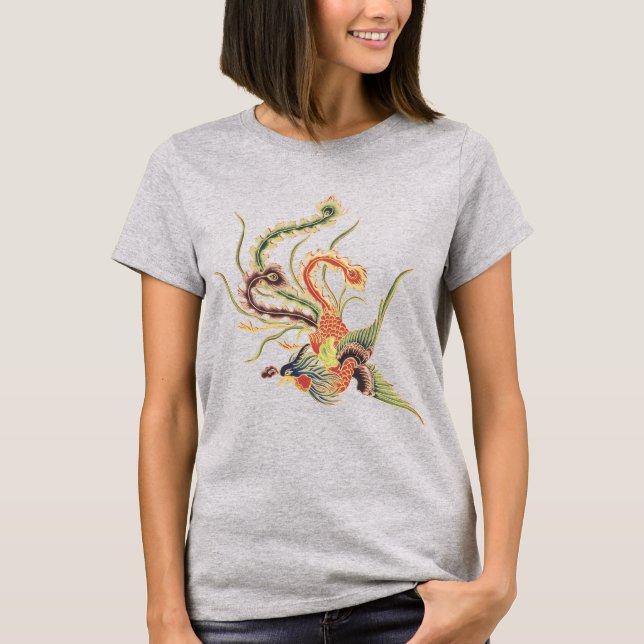 T-shirt Phoenix Chinois - Fenghuang Mythological Birds Ar (Devant)