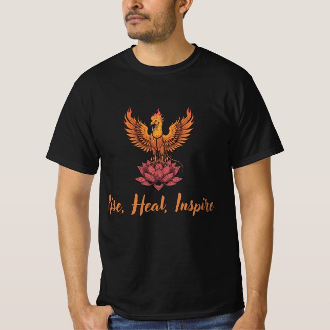T-shirt Phoenix Doctor Healing Lotus - Lever, Guérir, Insp (Devant)