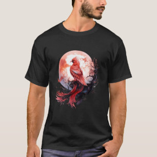 T-shirt Phoenix Fire Phoenix Bird Moon Sakura Tree Mythica