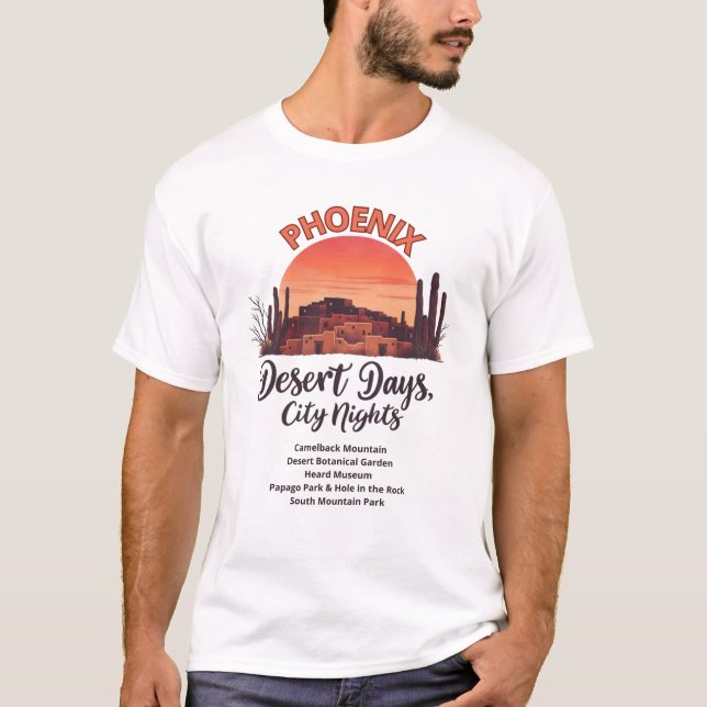 T-shirt Phoenix "Jours du désert, Nuits de la ville" (Devant)