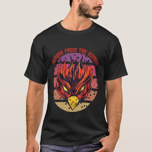 T-shirt Phoenix Rise de Ashes Retro Imaginaire Firebird av (Devant)
