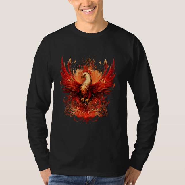 T-shirt Phoenix Rising Rerajeunissement Mythique Feu d'Ois (Devant)