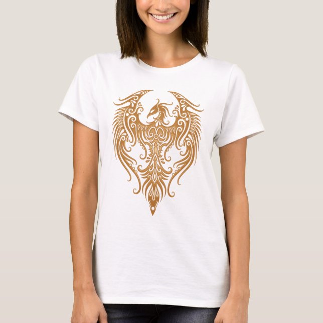 T-shirt Phoenix tribal Brown décoré (Devant)