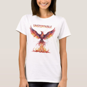 T-shirt Phoenix Vibrant qui se Lève Imparable Aquarelle