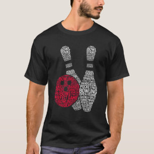 T-shirt Phonétique Alphabet Bowling Pin Word Cloud Bowling