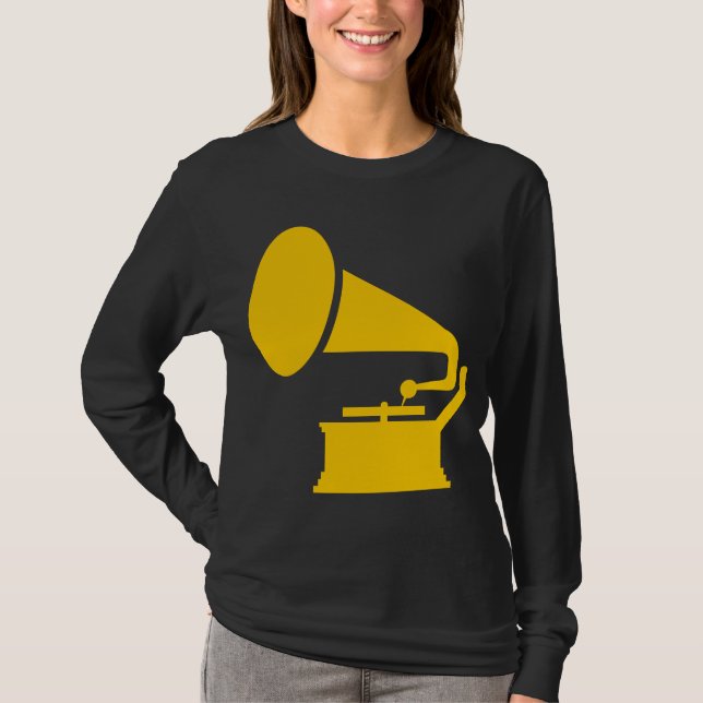 T-shirt Phonographe - Ambre (Devant)