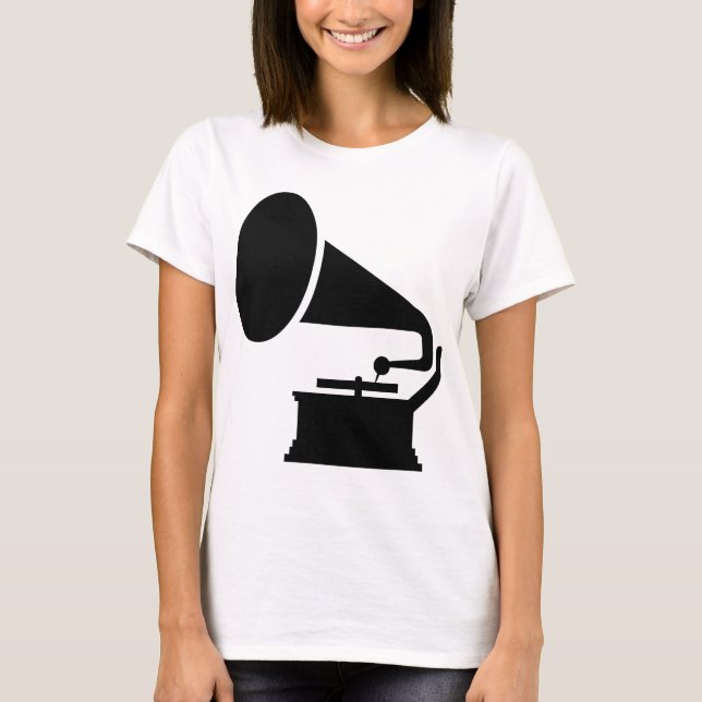 T-shirt Phonographe - Noir (Devant)