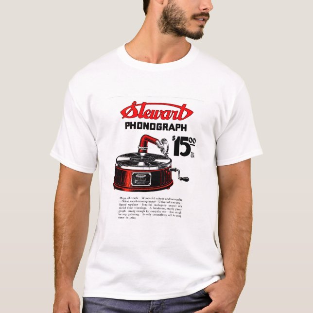 T-shirt Phonographe Stewart 1920 (Devant)