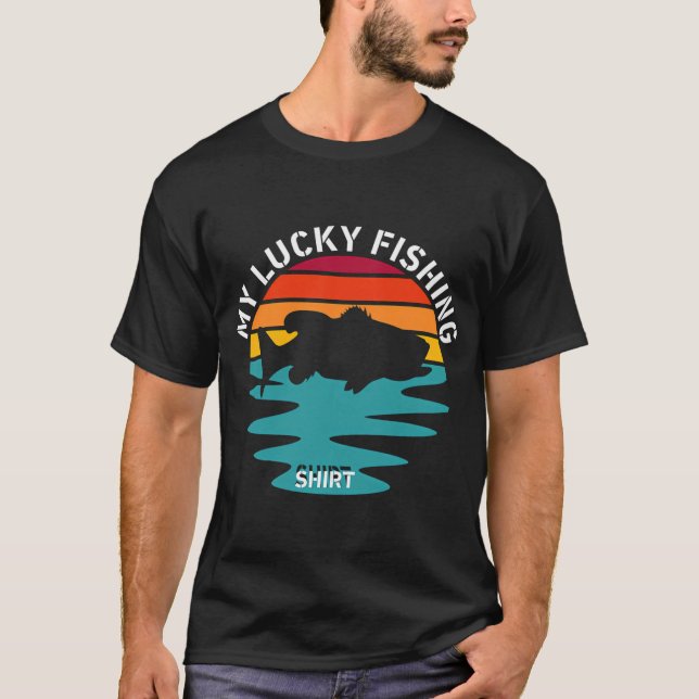 T-shirt Phoque à la pêche avec canne à pêche (Devant)