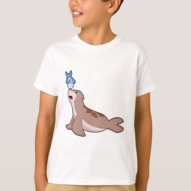 T-shirt Phoque avec poisson (2).PNG (Devant)