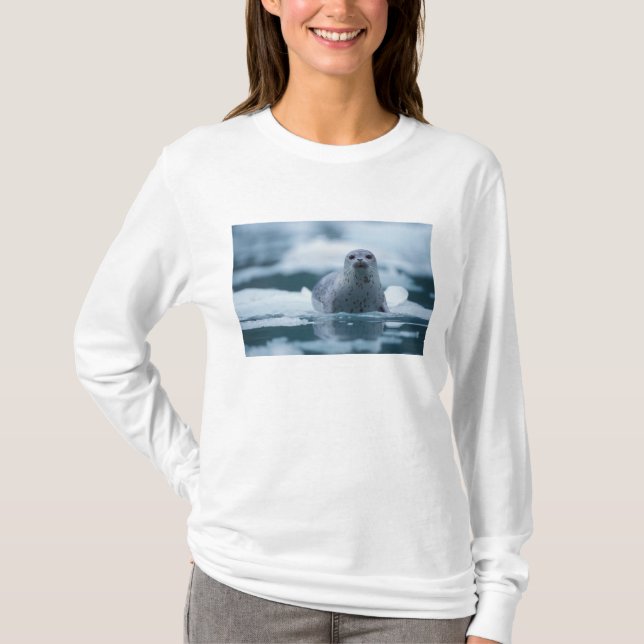 T-shirt phoque commun du pacifique, Phoca vitulina richard (Devant)