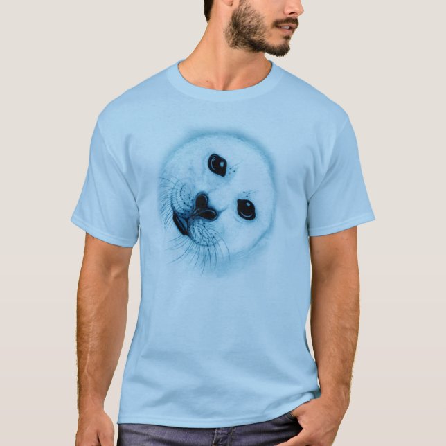 T-shirt Phoque de harpé de bébé "sauvez nos joints" (Devant)