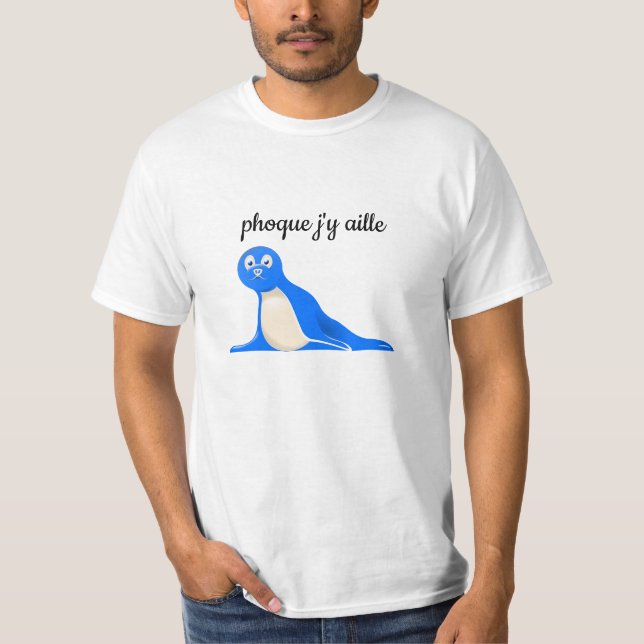 T-shirt phoque j'y aille (Devant)
