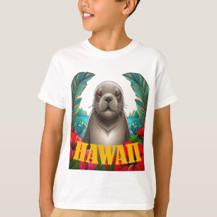T-shirt Phoque moine hawaïen mignon