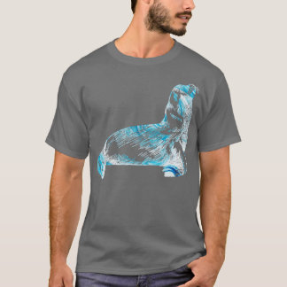 T-shirt Phoque Océan Faune Animaux Cadeau Mer Lion