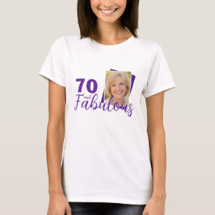 T-shirt Photo 70 ans violet et fabuleux pour un 70e annive