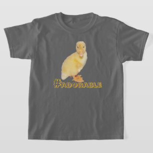 T-shirt Photo adorable de canard jaune