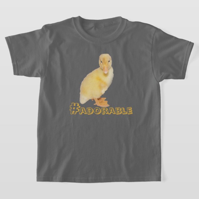 T-shirt Photo adorable de canard jaune (Poser)