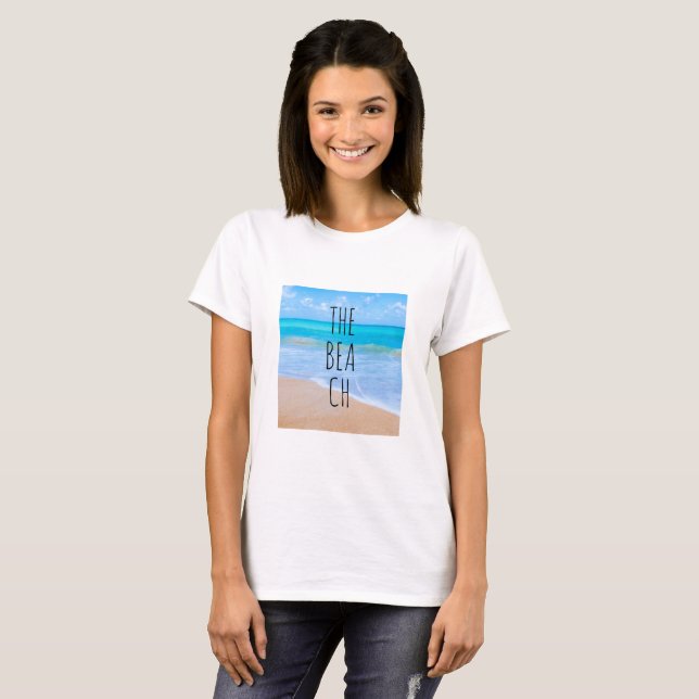 T-shirt Photo Amazing Beach Tropical Scene (Devant entier)
