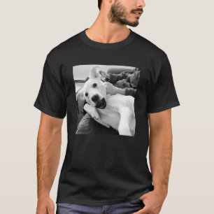 T-shirt Photo amusante de Happy Dog B & W Photography