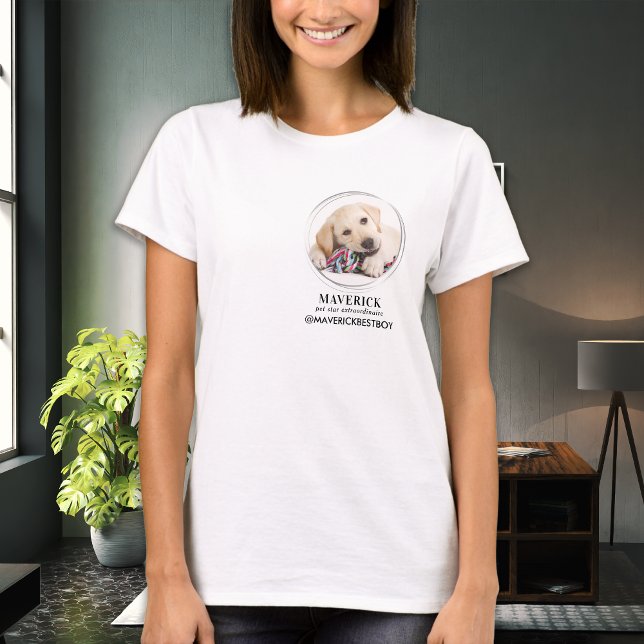 T-shirt Photo Animal Personnalisé Médias Sociaux Insta Cél (Créateur téléchargé)