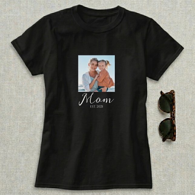 T-shirt photo avec le script établi par maman (Créateur téléchargé)
