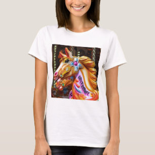 T-shirt Photo carré - Chevaux joyeux