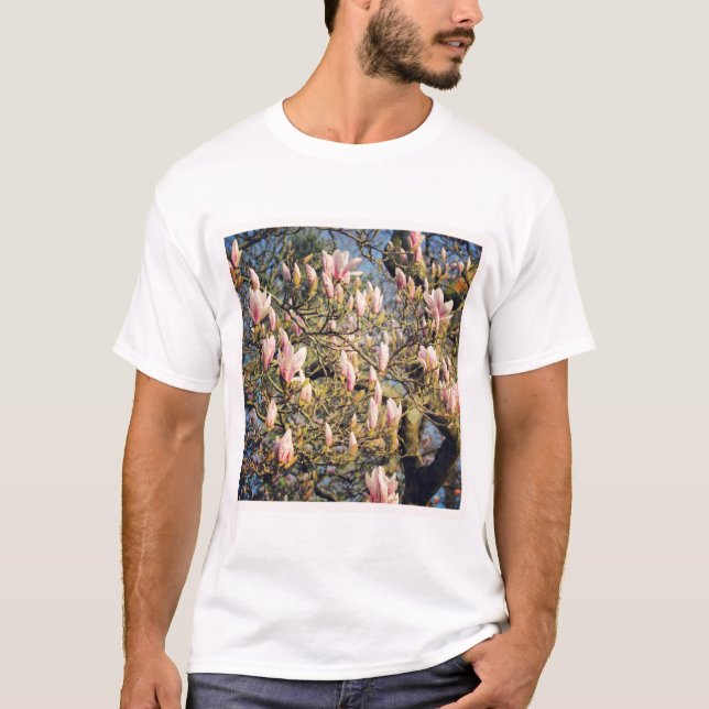 T-shirt Photo Carrée - Fleur de Magnolia (Devant)