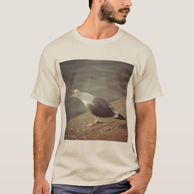 T-shirt Photo carrée - Mouette criarde (Devant)