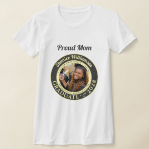T-shirt Photo Charbon Graduation Maman Fièr Moderne
