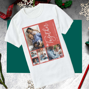 T-shirt Photo collage family moderne personnalisée Christm