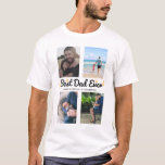 T-shirt Photo Collage Fête des pères Cadeau Meilleur Papa<br><div class="desc">Photo Collage Fête des pères Cadeau Meilleur Papa Personnalisé</div>